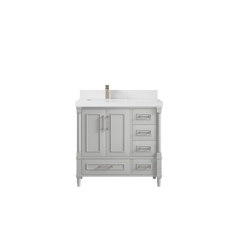Ensemble de meuble-lavabo simple 36 po Aberdeen, Blanc