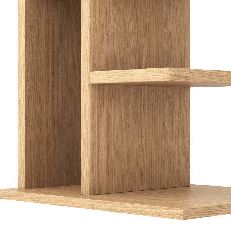 9 Tier Bookshelf, Vertical Corner Shelf With Modern Invisible Spine Ladder Bookcase Space-saving Organizer, Yellow