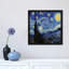 The Starry Night by Vincent Van Gogh - Floater Frame Painting on Canvas-2103209477-2103209476