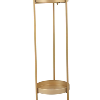Support pour plante pliante en métal Golden 2, stable et fonctionnel pour plantes d'intérieur et d'extérieur