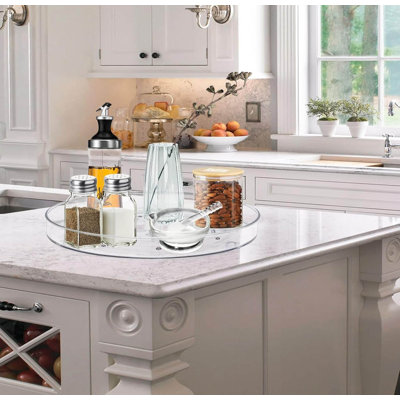 Turntable for Kitchen Cabinet,Turntable Organizer for Countertop, Pantry Organization and Storage