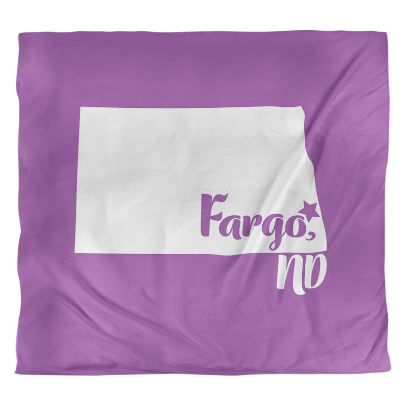Housse de couette fargo north dakota, Housse de couette pour grand lit, Violet, Microfibre