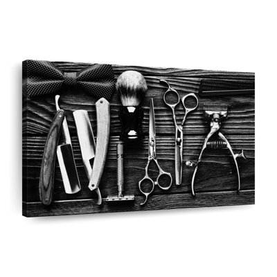 Monochrome Tools For Hair Canvas Print