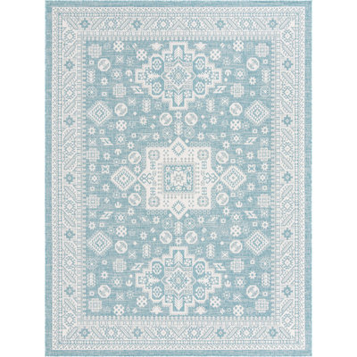 Tapis d'extérieur couleur bleu