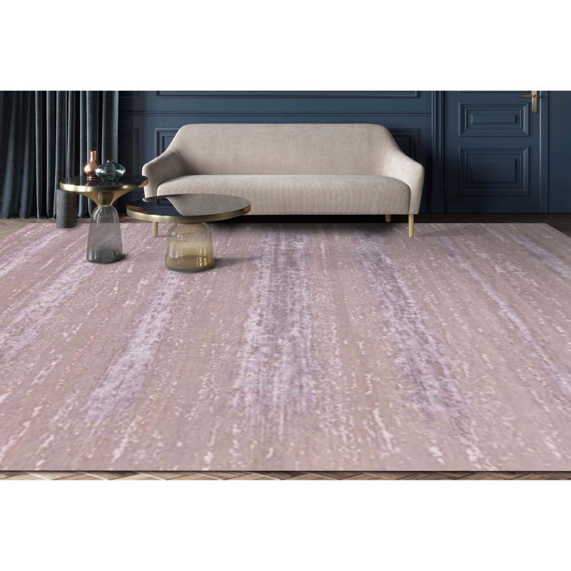 Area Rug in Rose/Light Gray, Rectangle 2' x 3'