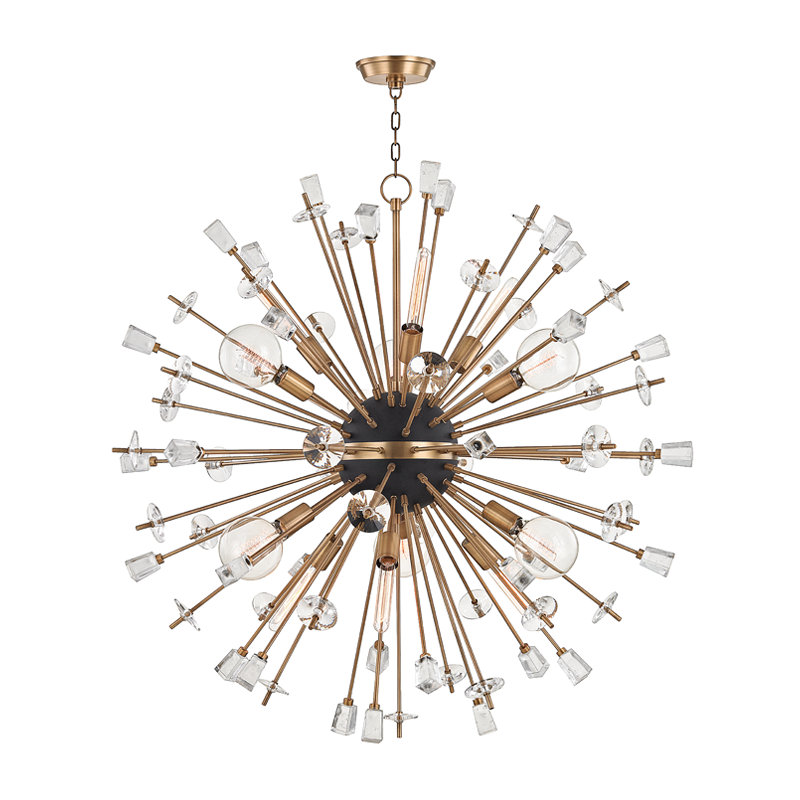 Liberty Chandelier, Aged Brass, 60" H x 60" W x 60" D