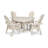 POLYWOOD Vineyard Curveback Adirondack 5-Piece Nautical Trestle Dining Set-29563455