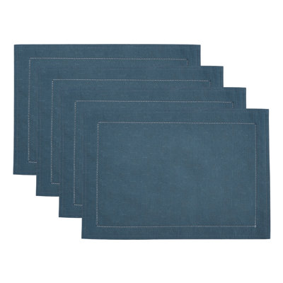 Kapellen Eyelet Punched Border Fabric Placemat