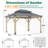 Solid Wood Gazebo, Outdoor Wooden Gazebo with Aluminum Double Roof for Garden, Patio, Deck, Backyard-129620437