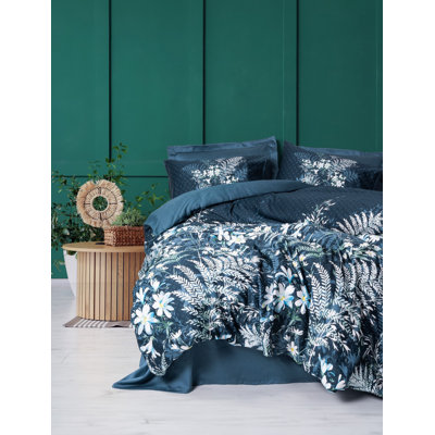 Hanah Home Cotton Blend Abstract Duvet Cover Set with Pillowcases