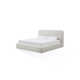 Elora Upholstered Platform Bed In Whitewashed Chenille