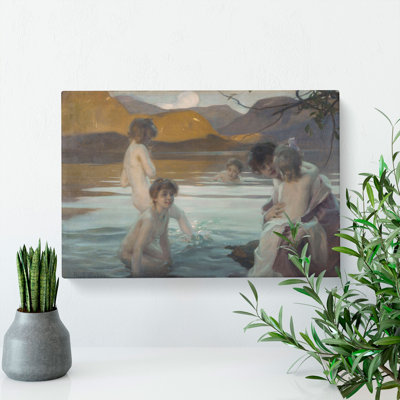 First Bath by Paul Chabas - Wrapped Canvas Painting