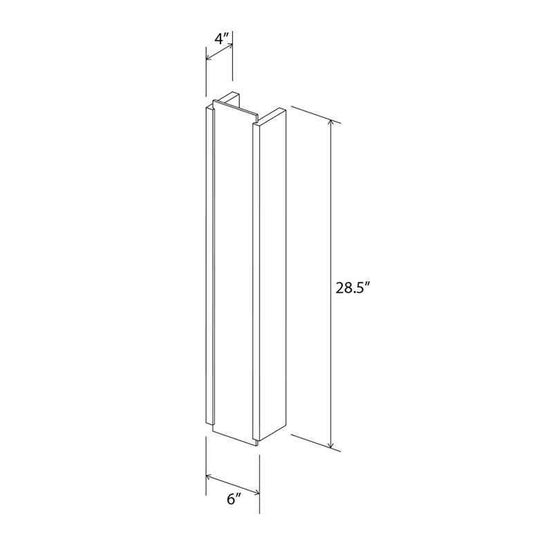 Capio Solid Wood LED Flush Mounted Sconce, 3500K