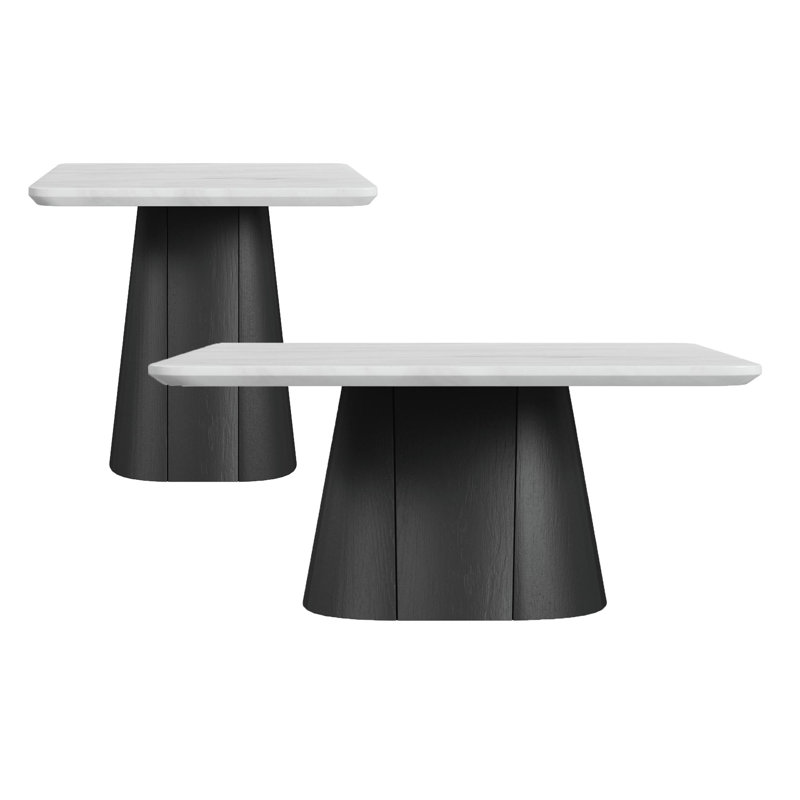 Ensemble de tables d'appoint 2 pièces Crofton
