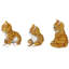 Mini triplets de chatons tabby, statues de chat