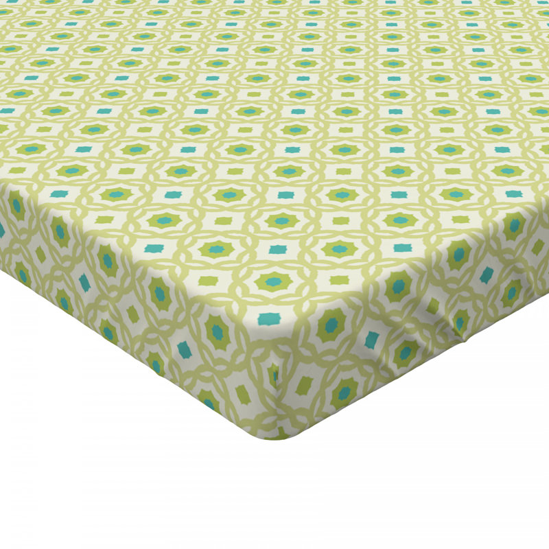 Microfiber Geometric Fitted Sheet, Twin XL Fitted Sheet