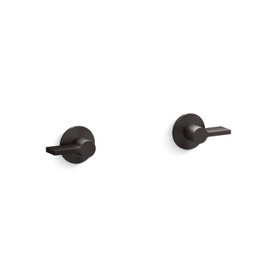 Components Wall-Mount Bathroom Sink Faucet Lever Handle Trim