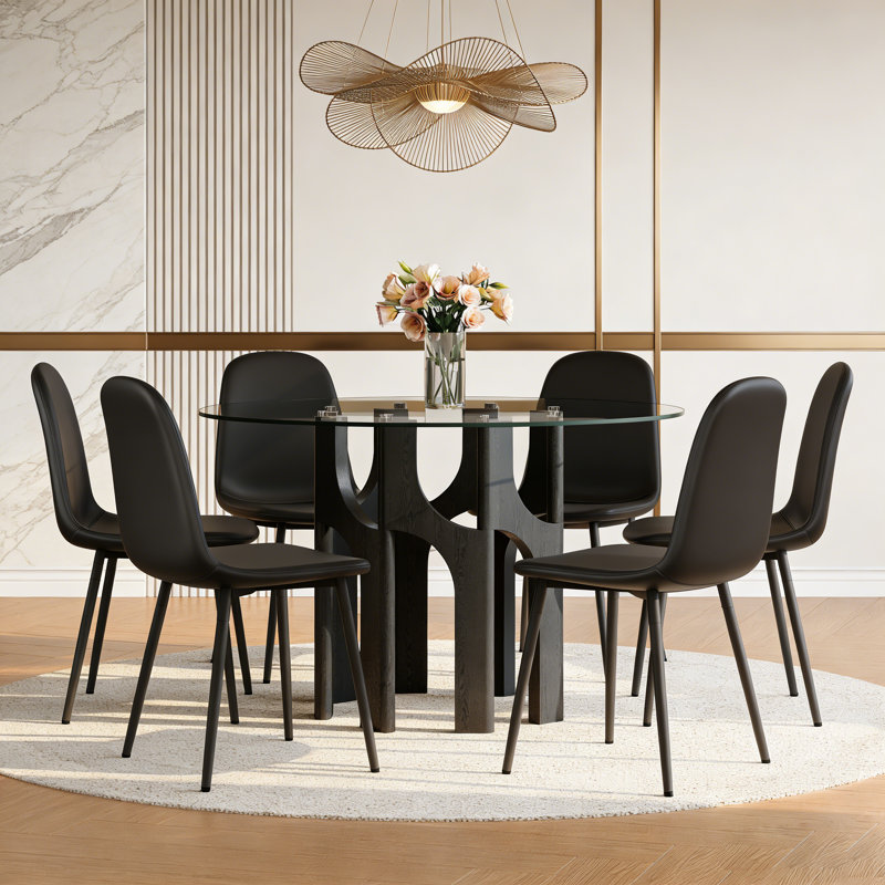 Table de salle à manger Mid-Century, Noir