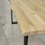 Nix Oak Unfinished Solid Wood Top Metal Base Dining Table-2034008131-2034008248