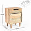 Table de chevet en bois naturel