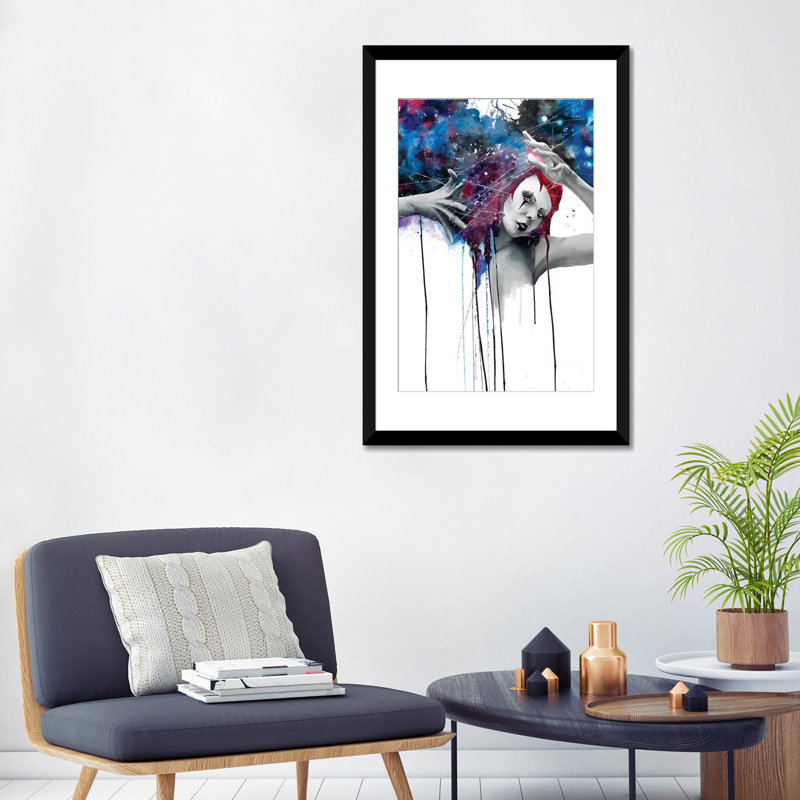 « deliria », impression sur toile, Papier d'art encadré noir, H 24 po x l 16 po x P 1 po