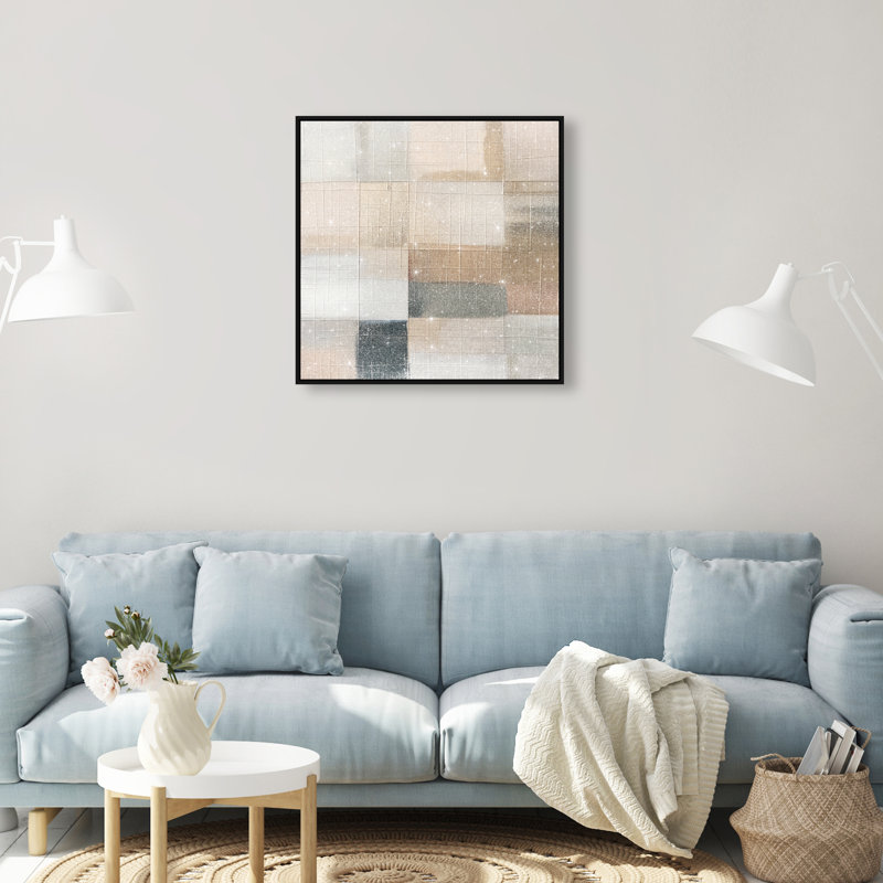 Boxed in Ebony II Canvas Abstract Print by Oliver Gal, Black Frame, 12 x 12, 25"H x 25"W, Black Frame