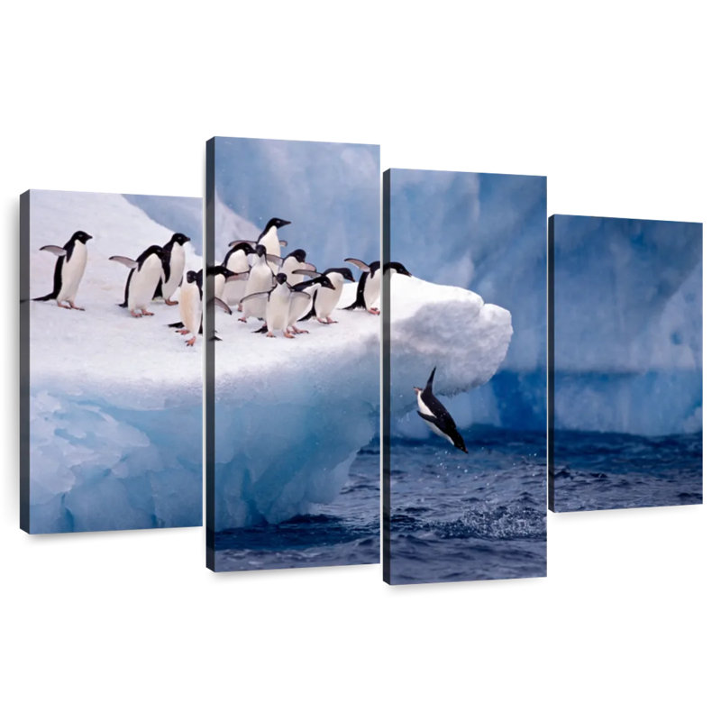 Brampt Penguins Diving, 22" H x 36" W