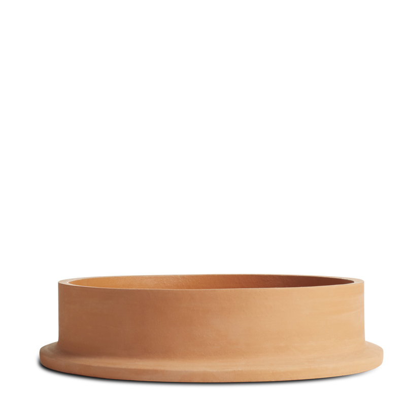 Flange Porcelain Decorative Bowl 1, 3" H x 13" W x 13" D