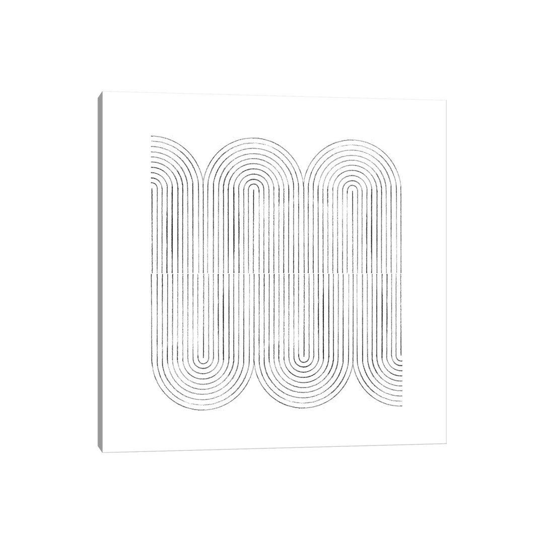 Mid Century Curved Lines - Print on Canvas