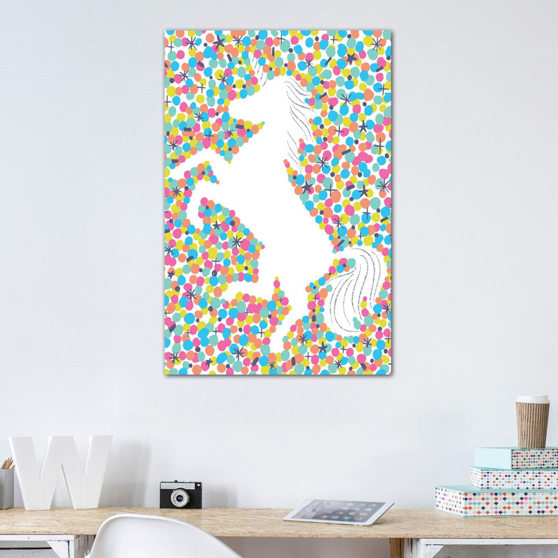 «Make Magic I» par Caroline Alfreds - impression d'art graphique, Pas de tapis, Toile tendue, H 48 po x l 32 po x P 1,5 po
