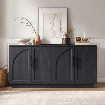 Arden 59" Arched Sideboard Buffet Cabinet with 4-Door and Adjustable Shelves
