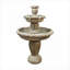 Fontaine autoportante à eau pour patio de jardin à deux niveaux de 48 pouces de hauteur et autoportante