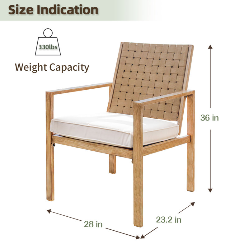 Ensemble de 2 chaises de patio en métal avec coussins