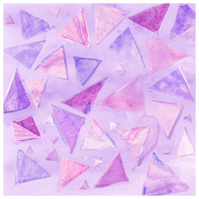 Tapisserie murale triangulaire à formes abstraites - Décoration murale triangles