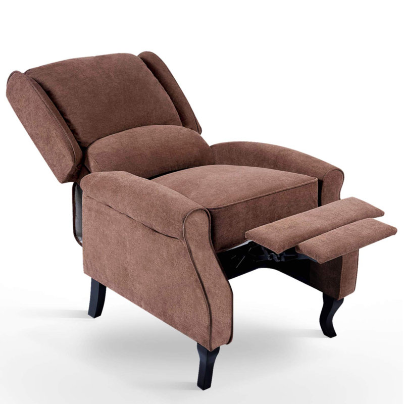 Mateo 74cm Wide Wing Chair Recliner with Massager, Brown