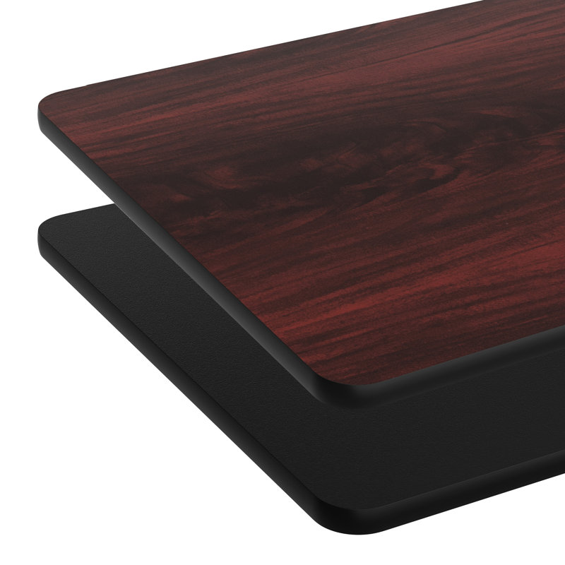 Plateau de table en stratifié commercial réversible, Bois rouge