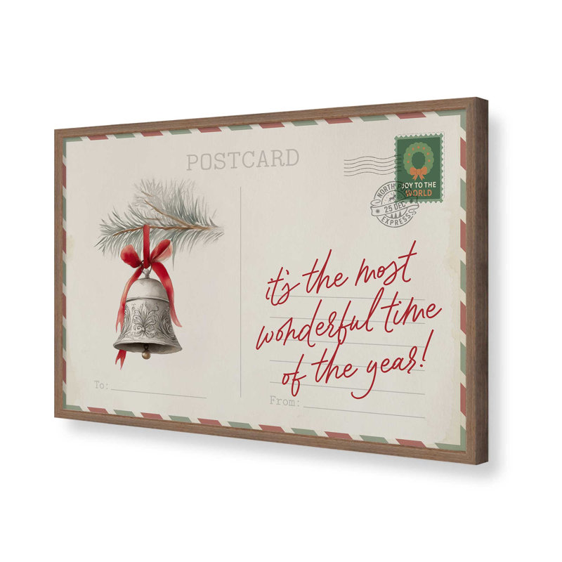 «Bells of Christmas Cheer», reproduction d'art, 16 po x 20 po, Noyer