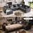 U Shaped Sectional Sleeper Sofa With Pull Out Bed, Chenille Modular Sectional Sofa-409865832