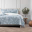 Ensemble de couvre-lit en coton bleu Elwood-109897471
