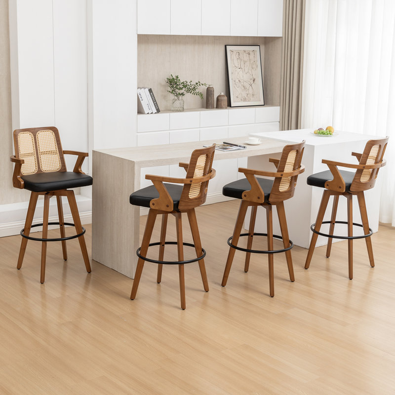 Tabouret de bar et tabouret de bar Modern, Noir, 4, Bar Stool (30.11" Seat Height)