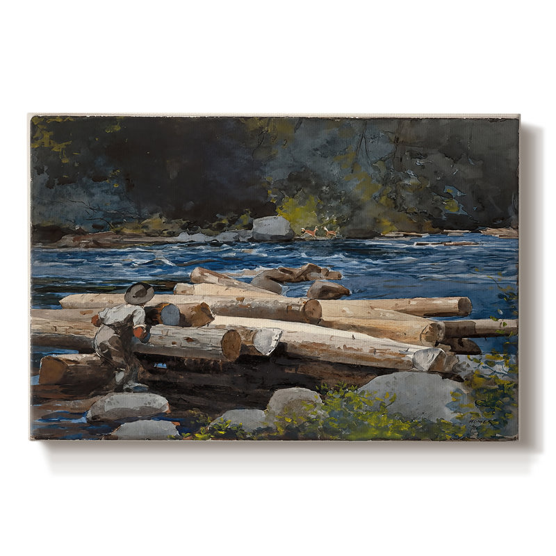 Hudson River, Logging-Winslow Homer-Gallery Wrapped Canvas-1897, 12 x 18