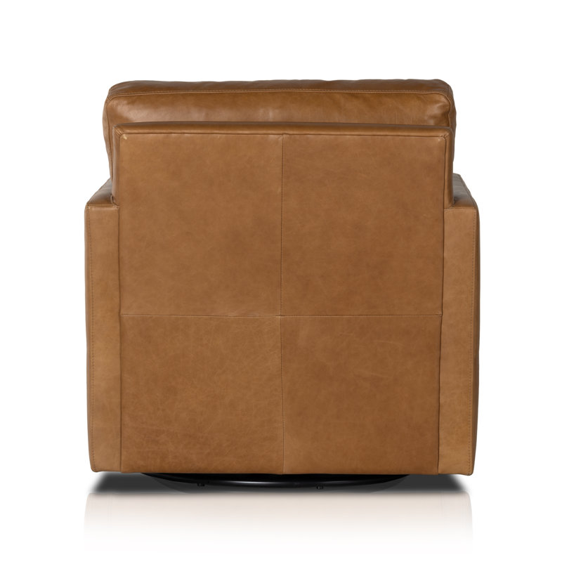 Olson Swivel Armchair, Sonoma Butterscotch Top Grain Leather