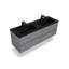 Meuble-lavabo de 71 po avec lavabo double encastré noir Alma-Edi