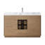 Malden Single Wide Vanity-Satin Espresso Oak