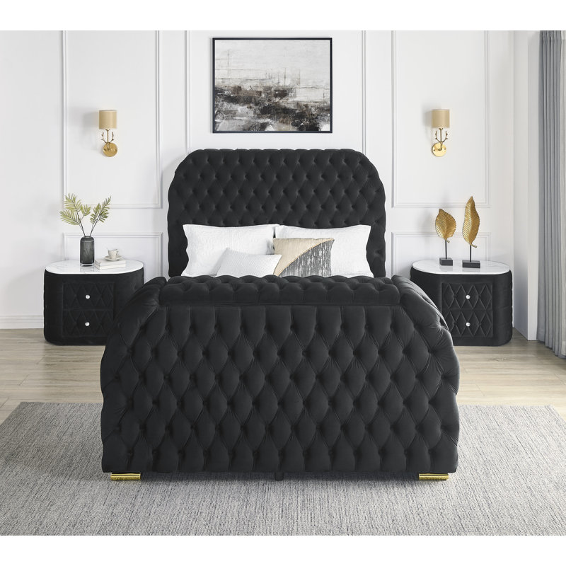 1pièce table de chevet ovale en faux marbre à 2 tiroirs avec finition capitonnée et capitonnage