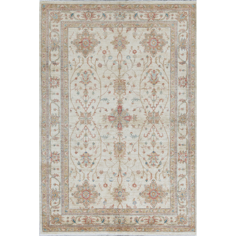 Ziegler Hand-Knotted High-Quality Beige Area Rug
