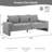 84.5" Modern 3-Seater Velvet Sofa, Upholstered Couch with Spring-Supported Foam Cushions and Sturdy Wood Frame, Minimalist Design Sofa for Living Room and Apartment-567948561