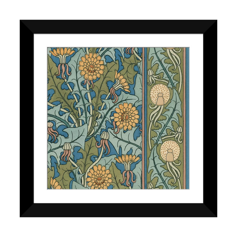 « nouveau tissu motif ix », impression sur toile, H 24 po x l 24 po x P 1 po, Papier d'art encadré noir, Blanc