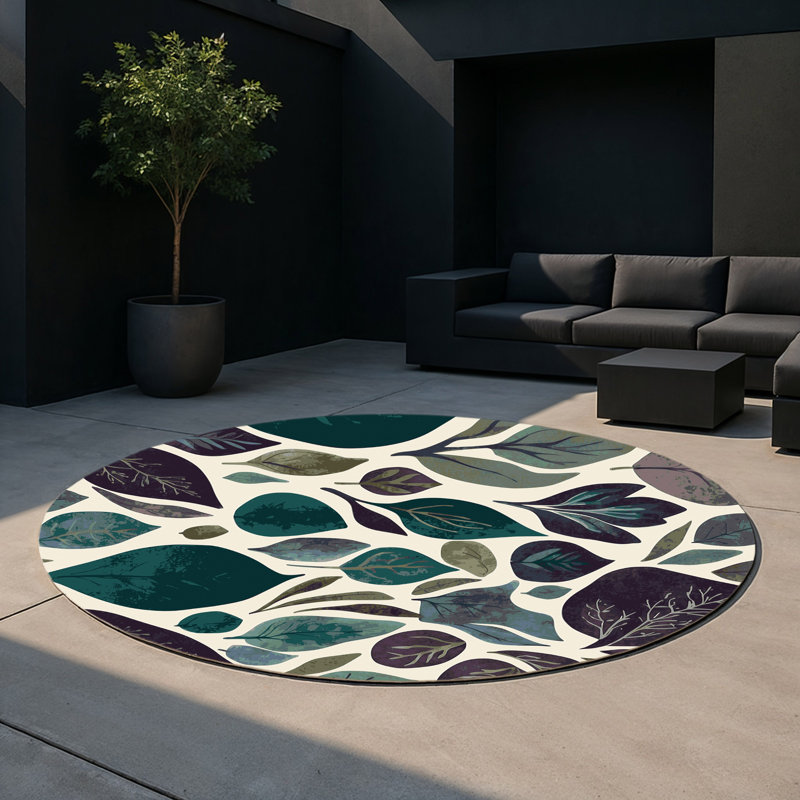 Tapis intérieur et extérieur Forest’S Echo, Rond 5 pi