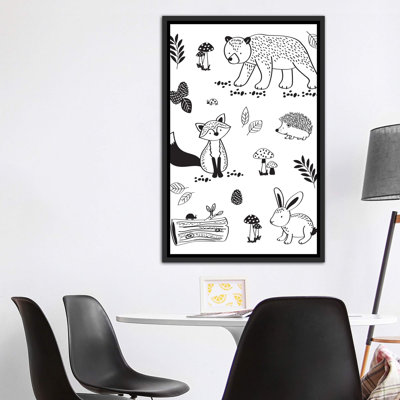 «Juvenile Woodland II» par Lisa White boutons - impression d'art graphique